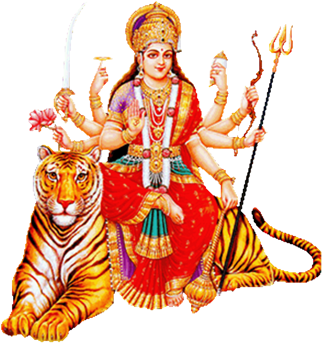 #maadurgapicture Hashtag On Twitter - Jai Mata Di Png (1125x1200), Png Download