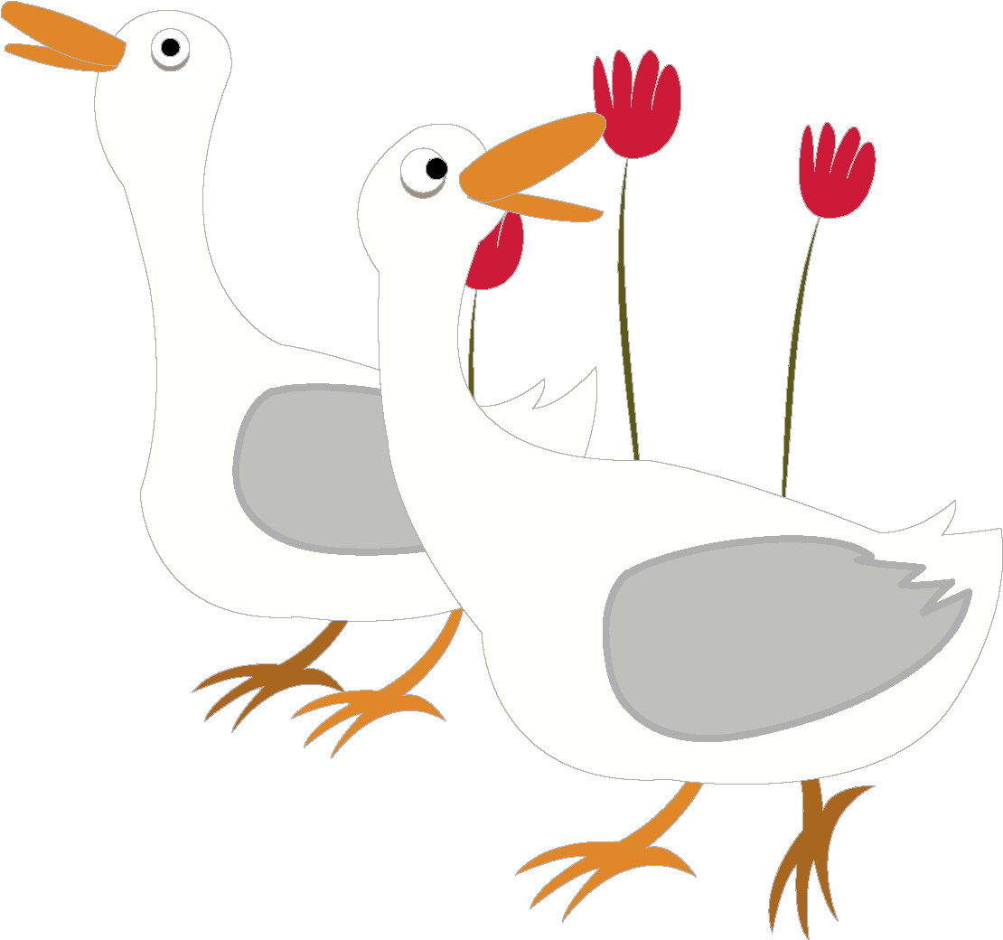 Cartoon Cute White Duck Element - Duck (1772x1378), Png Download