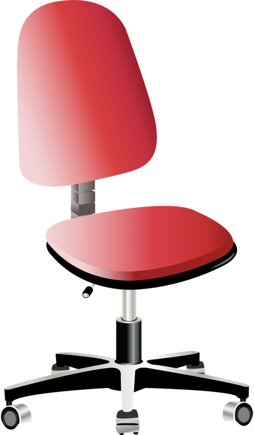 Swivel Chair,work Chair,ergonomics,height - Vector Office Chair Png (500x855), Png Download
