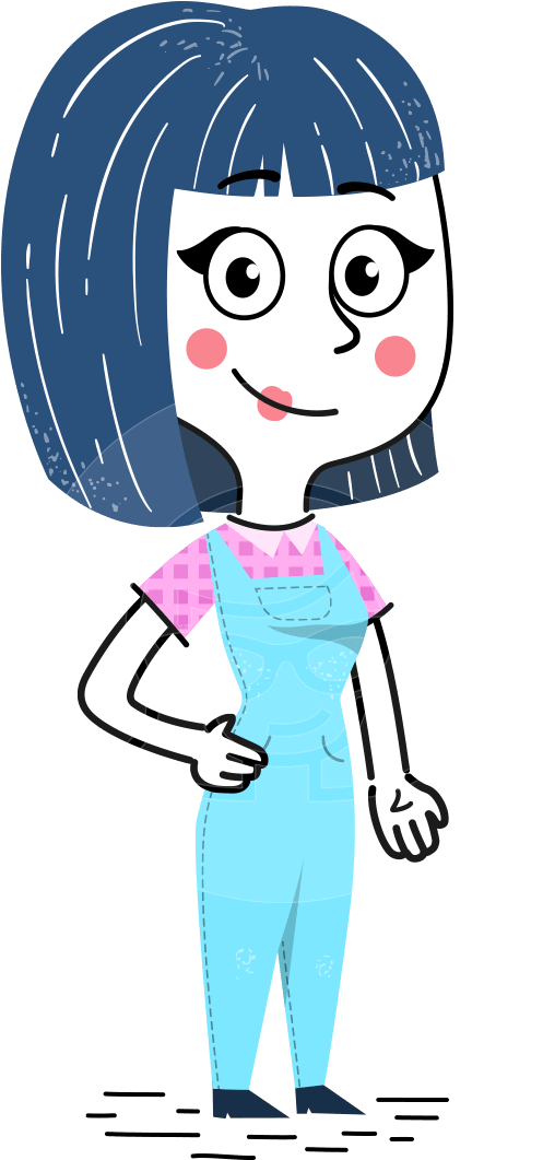 Greta Jumpsuit - Cartoon (957x1060), Png Download
