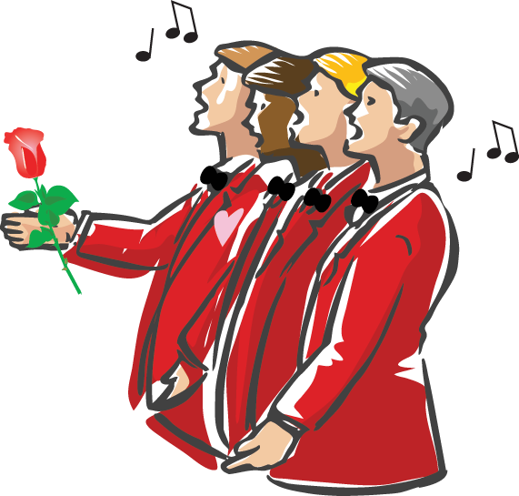 Singing Valentine's (571x545), Png Download