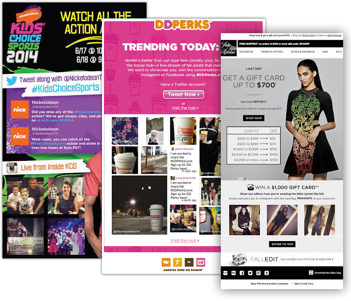 Instagram And Email Marketing Examples - Best Edm Design Fashion (709x608), Png Download