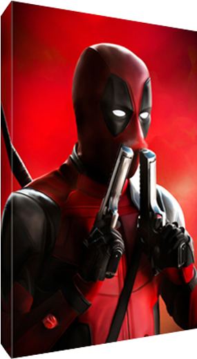 Canvas Stretched And Gallery Wrapped Over - Deadpool Canvas (600x600), Png Download