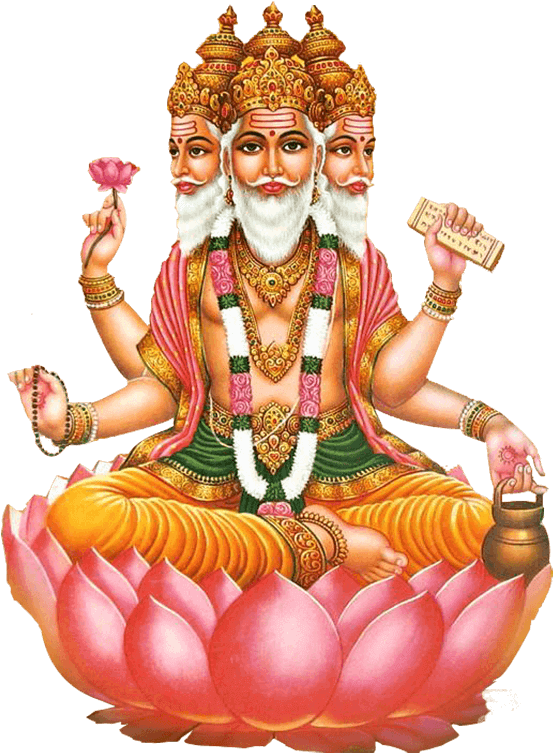 Lord Brahma - Brahma Vishnu (700x800), Png Download