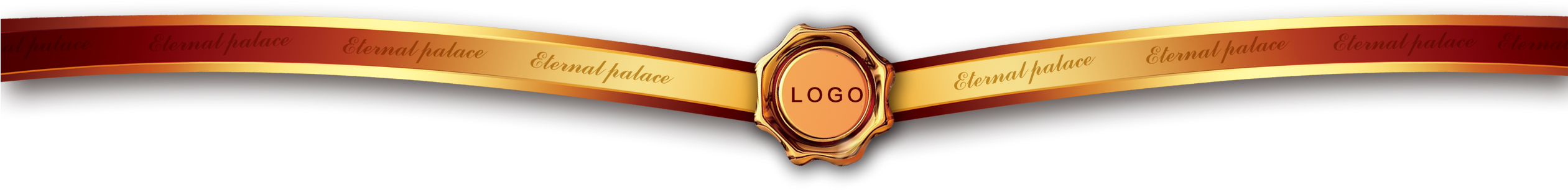 Gold Ribbon Png File Hd Clipart - Strap (2520x1324), Png Download