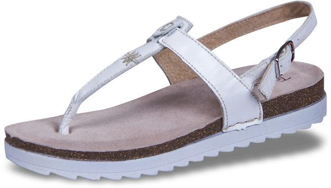 White Ladies' Sandals With Buckle Снимка - Sandal (715x514), Png Download