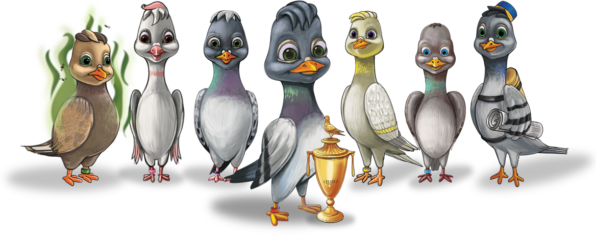 Pigeon Racing Is A Two Hundred Year Old Sport Starring - Cartoon (1168x466), Png Download