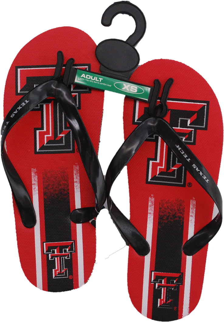 Double T Flip Flops - Texas Tech University (1080x1080), Png Download