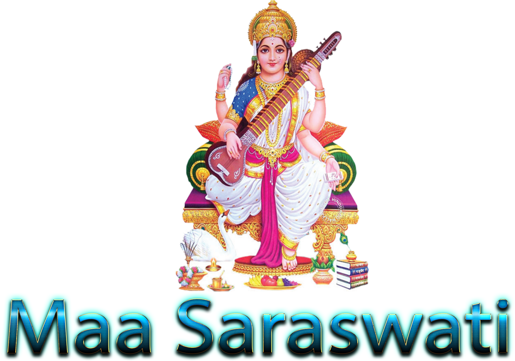 Maa Saraswati Hd (1920x1200), Png Download