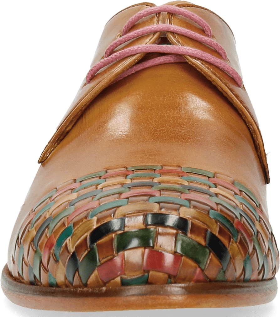Derby Shoes Selina 14 Tan Interlaced Multi - Slip-on Shoe (1024x1024), Png Download
