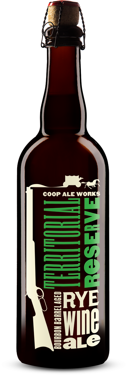 Bourbon Barrel Aged Rye Wine Ale - Glass Bottle (408x1200), Png Download