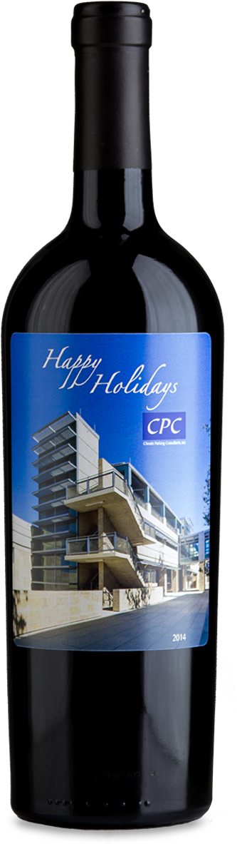 Holiday Branded Wine Bottle - Corporate Logo Wine Bottles (600x1200), Png Download