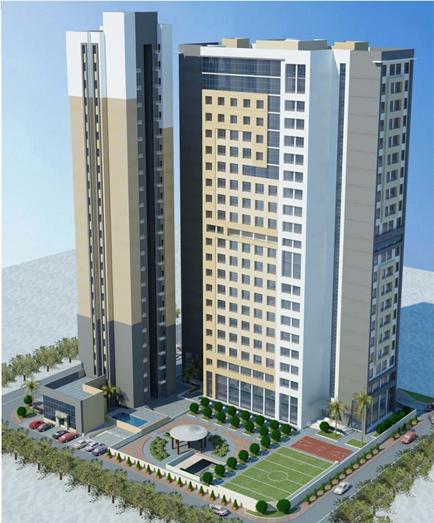 Private Residential Building Mahboulla - Tower Block (1000x750), Png Download