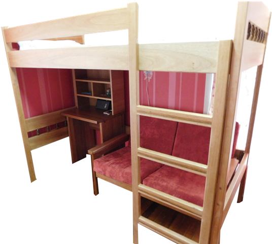 Home Furniture - Loftbed - Bunk Bed (640x480), Png Download