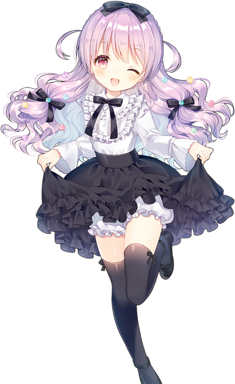 Anime, Hair, And Lady Image - Anime (500x810), Png Download