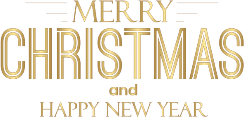 Free Png Merry Christmas And Happy New Year Text Png - Merry Christmas And Happy New Year Png (850x417), Png Download