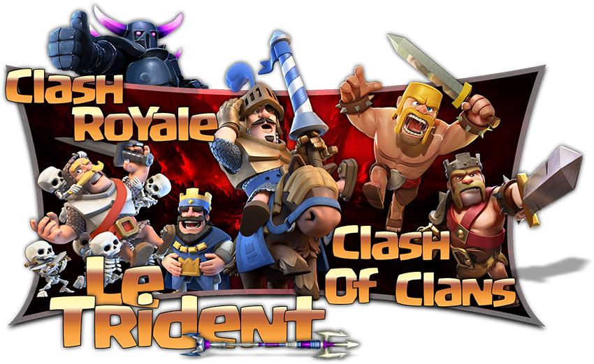 Le Trident Est Une Communauté De Joueurs Actifs Et - Logo Clash Royale Et Clash Of Clan (850x522), Png Download