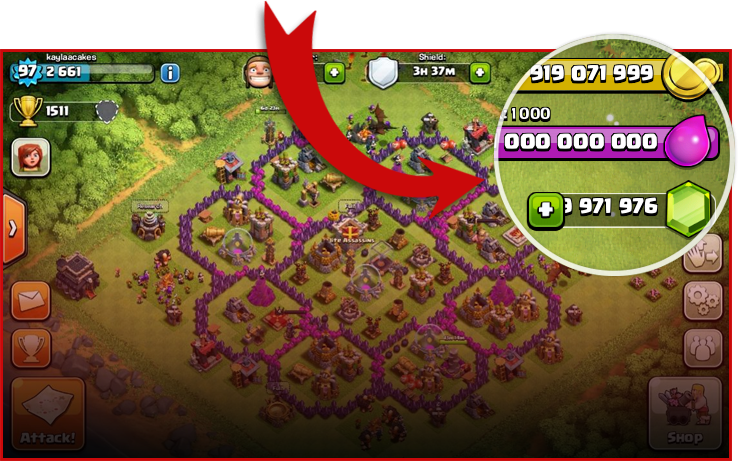 Générateur De Gemme Clash Of Clan Pour Tout Les Regions - Dobre Ustawienia W Clash Of Clans (738x461), Png Download