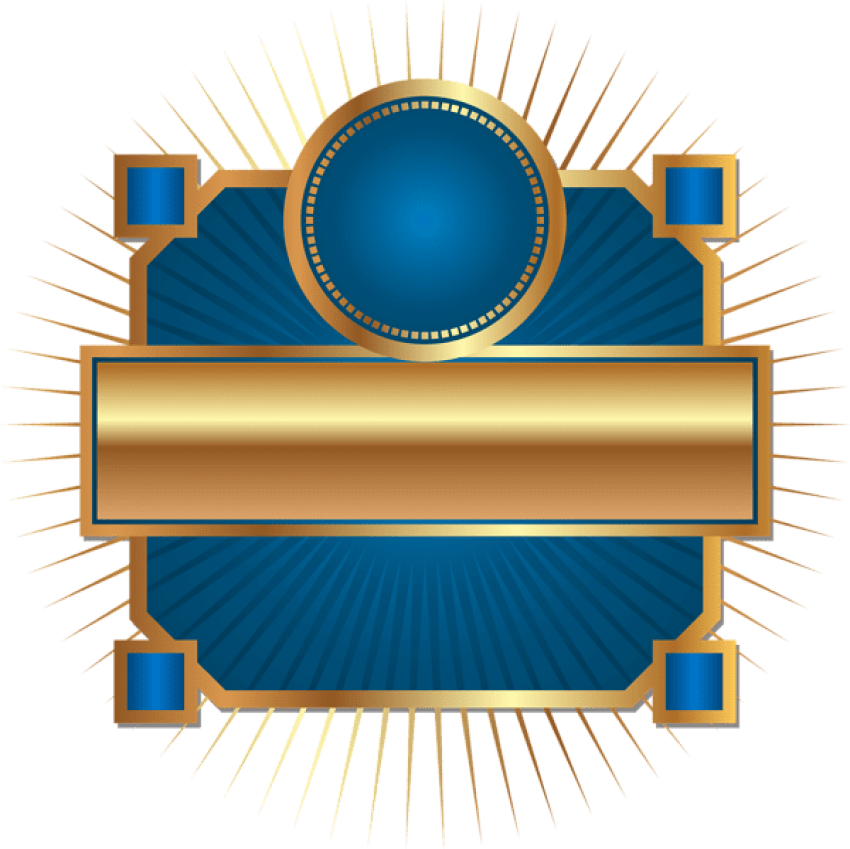 Free Png Download Decorative Label Blue Clipart Png - Portable Network Graphics (850x849), Png Download