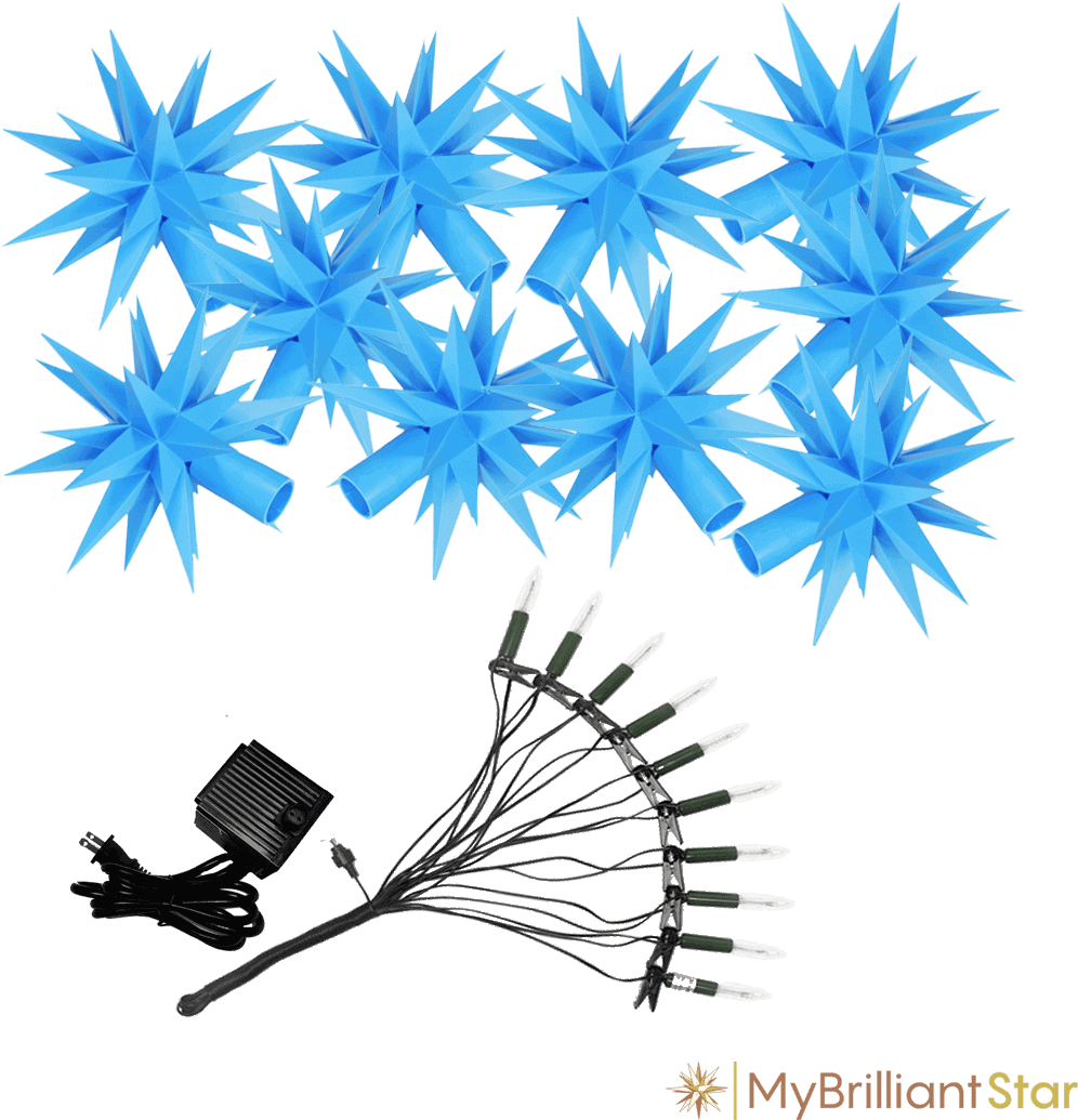 Original Herrnhut Plastic Star Chain, Blue, ~ 12 M (1080x1080), Png Download