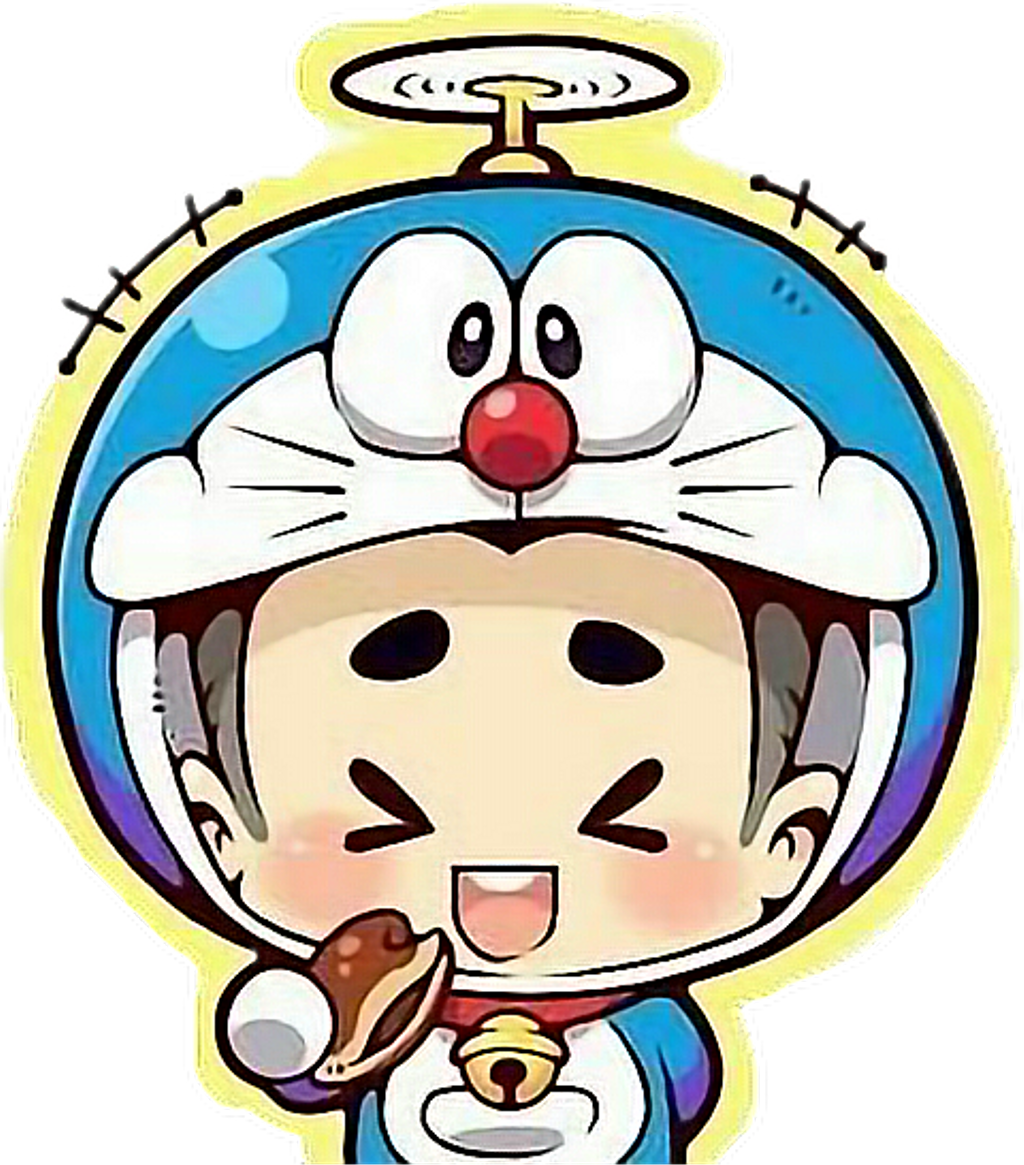 Doraemon Sticker - Anime Cute Chibi Doraemon (1024x1165), Png Download