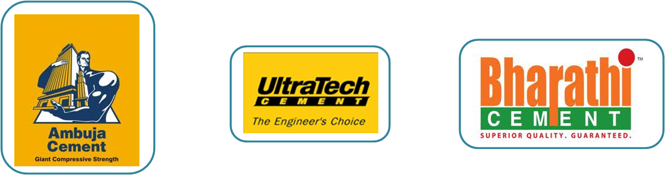 Ambuja Cement Ultra Tech Cement Bharathi Cement - Ambuja Cement (1306x344), Png Download