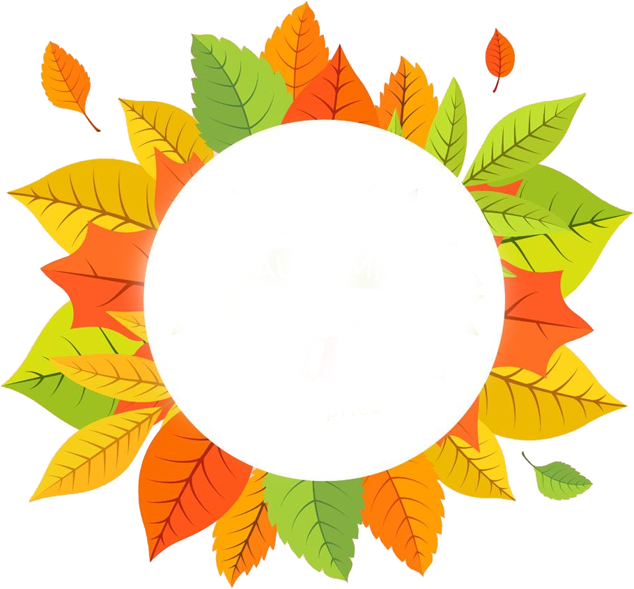 Maple Leaf Autumn Yellow - Autumn Leaves Circle Png (1000x1000), Png Download