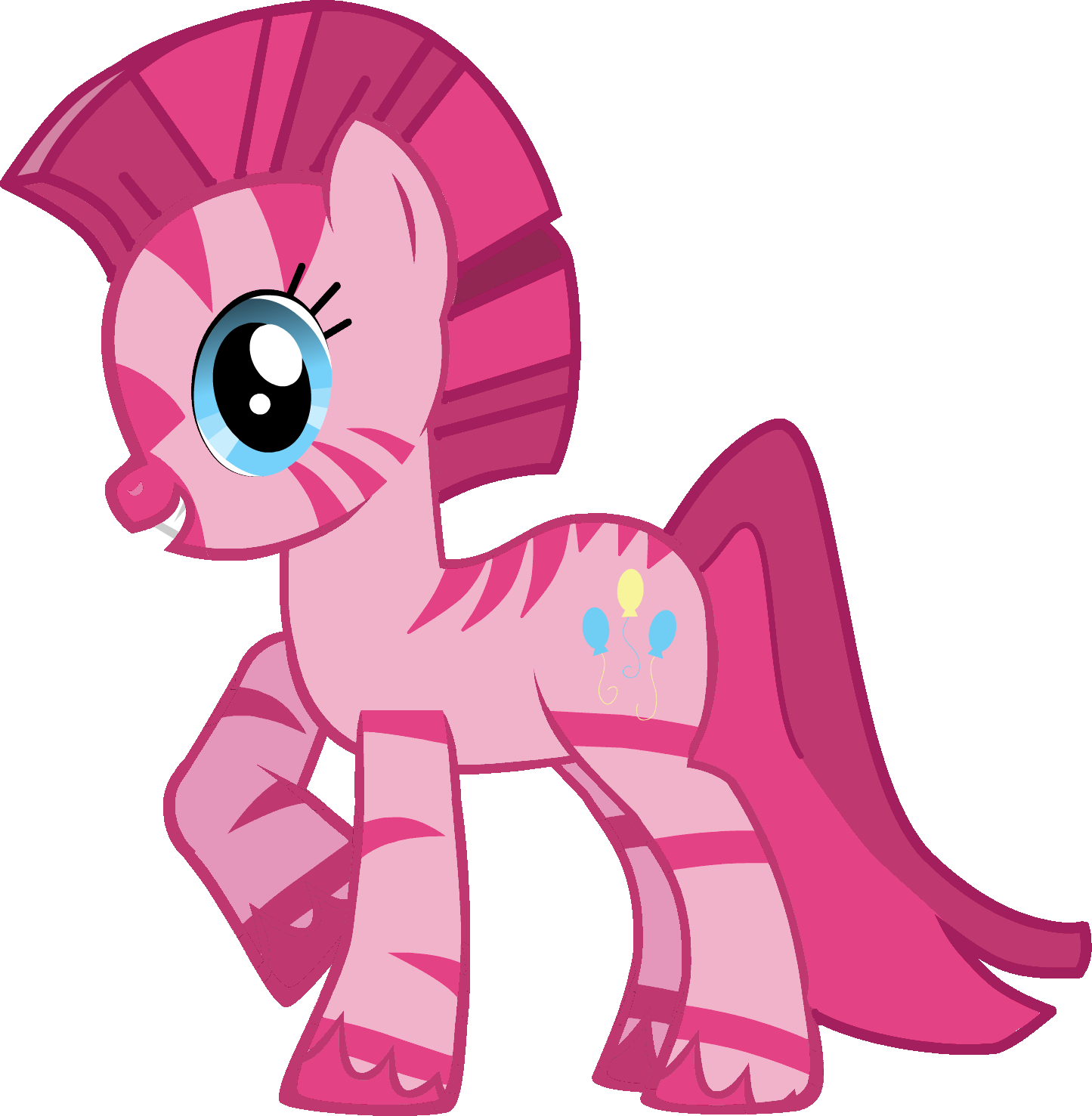 Pinkie Pie - Zebra Pinkie Pie (1445x1477), Png Download