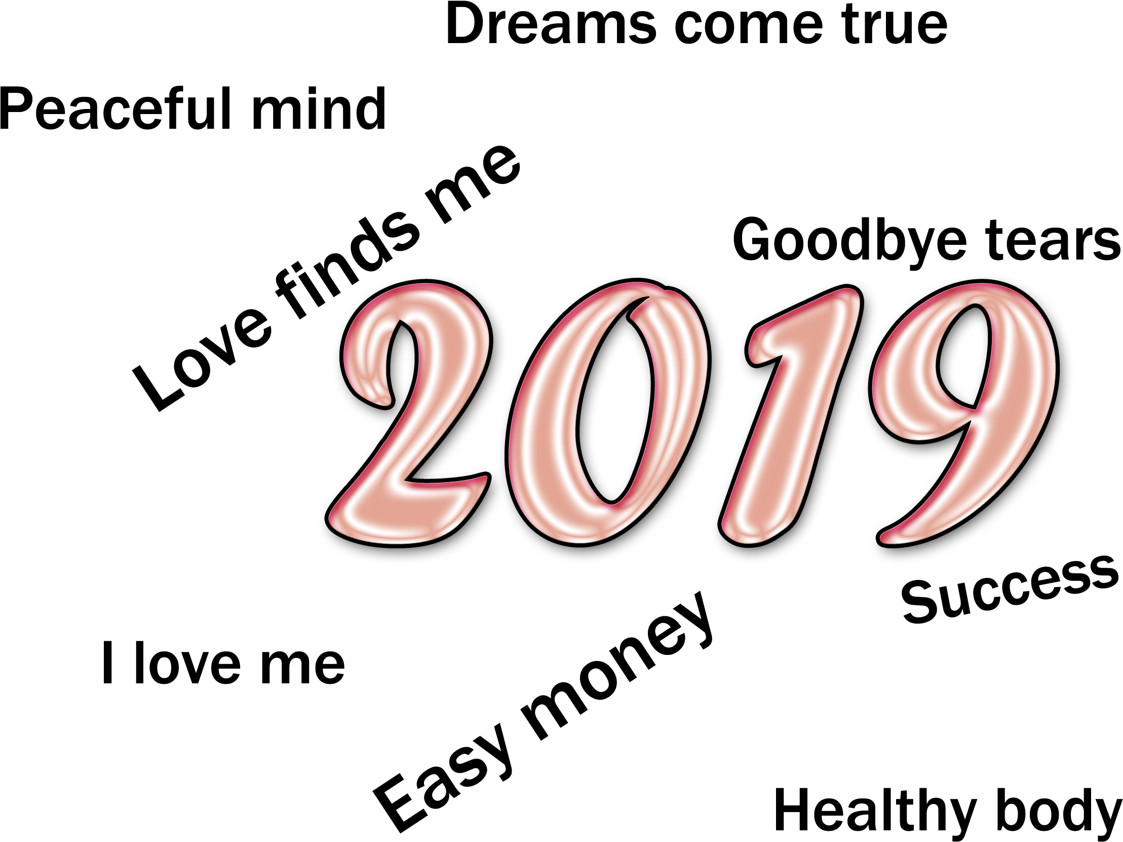 New Year Wishes For 2019 Free Png - Carmine (3000x2400), Png Download