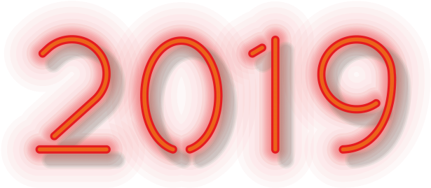 2019 New Year Text - Number (866x650), Png Download