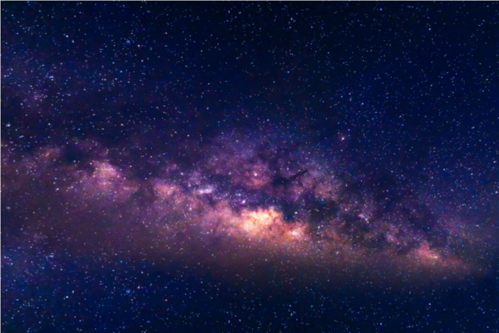 Stars Starrynight Night Star Background Sky Skyline - Milky Way (1024x1024), Png Download