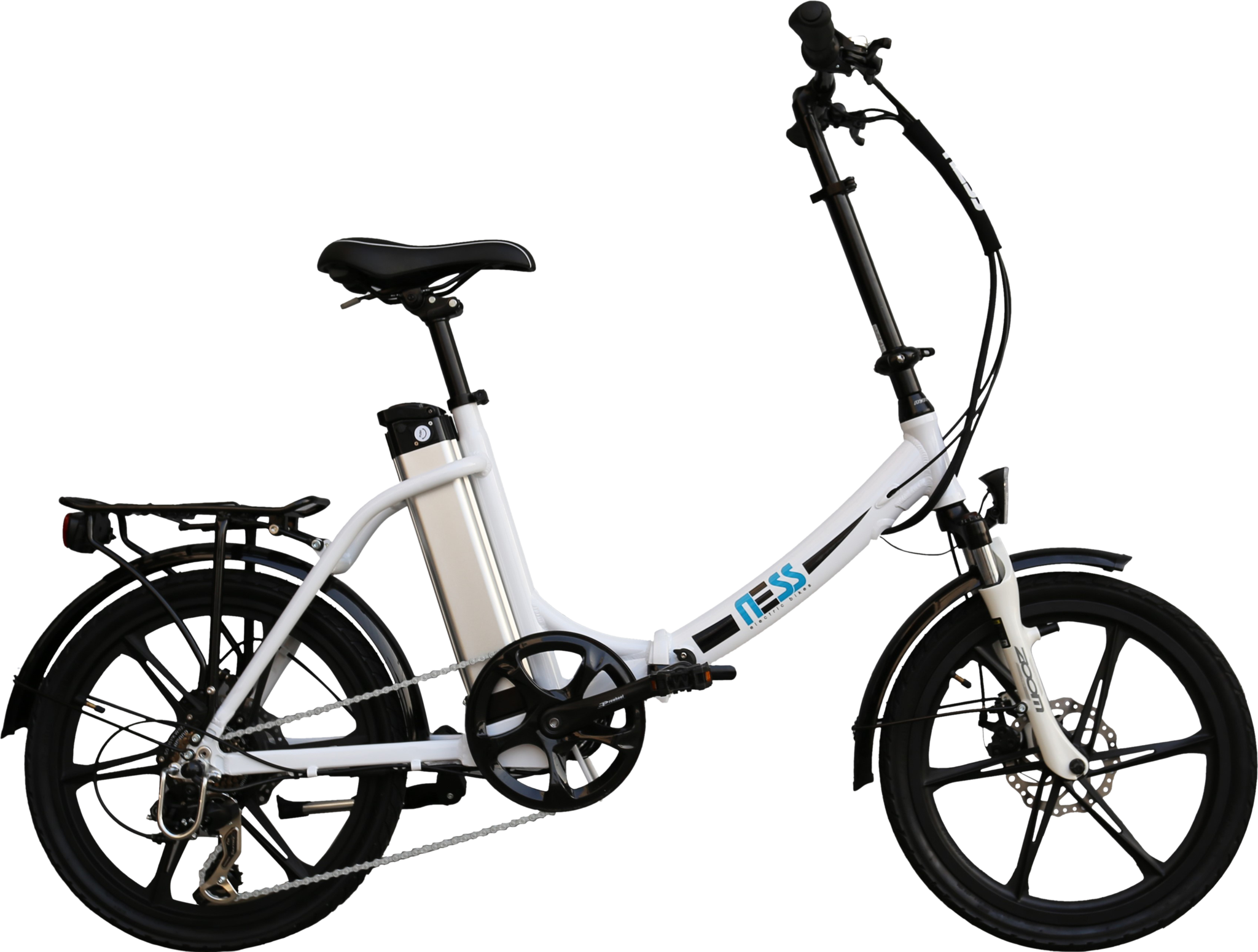 The Ness Icon Is One Of The Most Compact E-bikes In - Folding Step Thru Electric Bike (2048x1550), Png Download