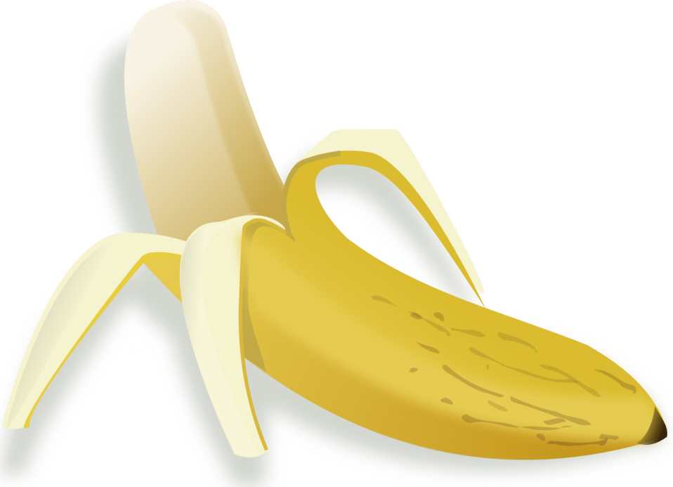 Illustration Of A Banana - Banana Descascada Png (958x693), Png Download