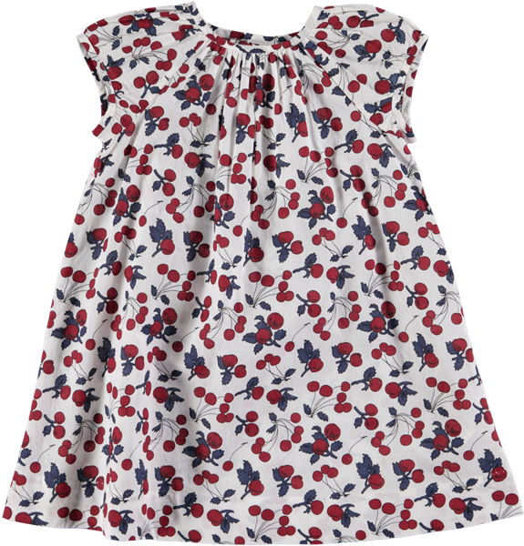 Picture Of Babies Cherry Print Smock Dress Ivory & - Day Dress (600x600), Png Download