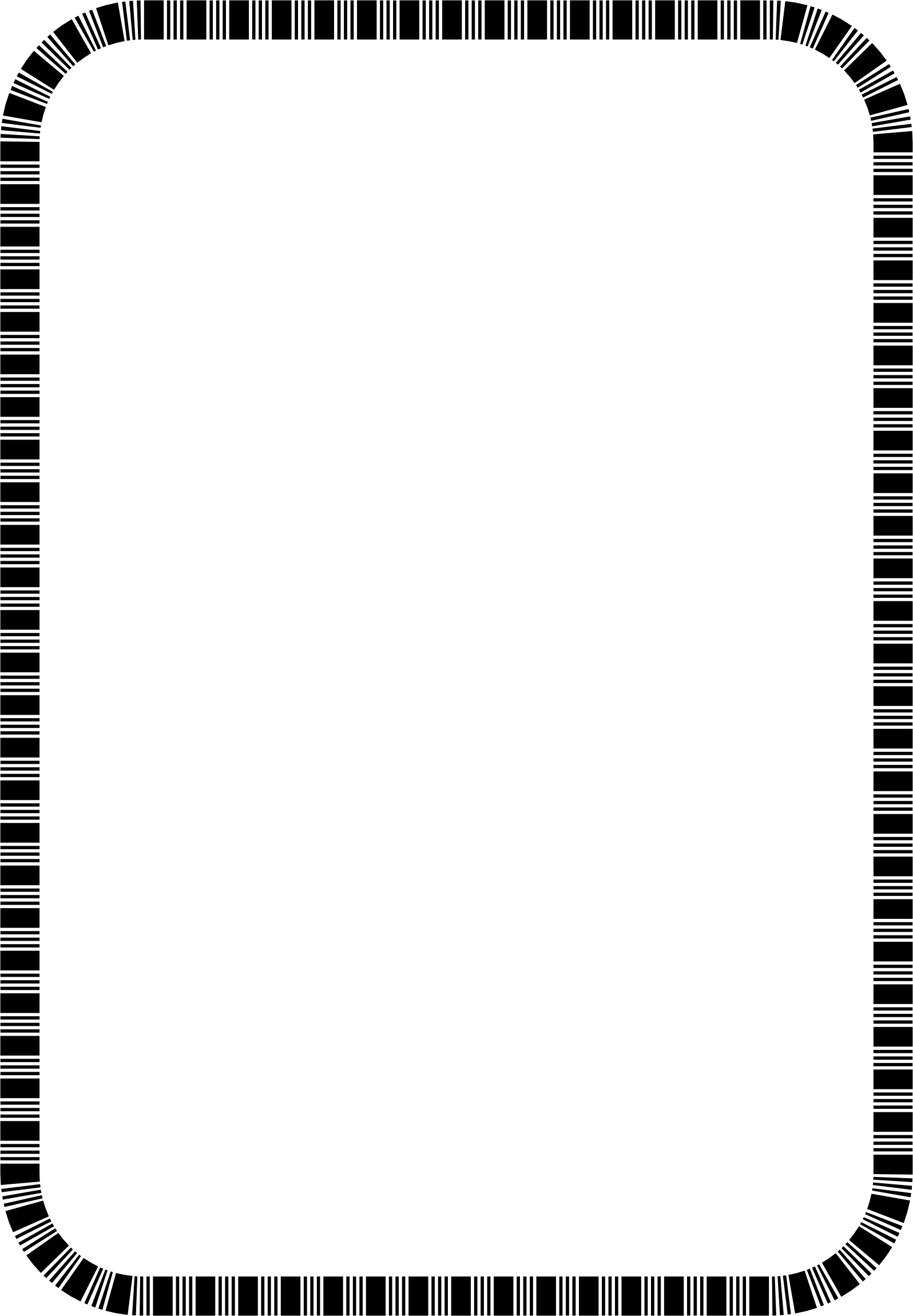 Big Image - L Border Clipart Black And White (1596x2300), Png Download
