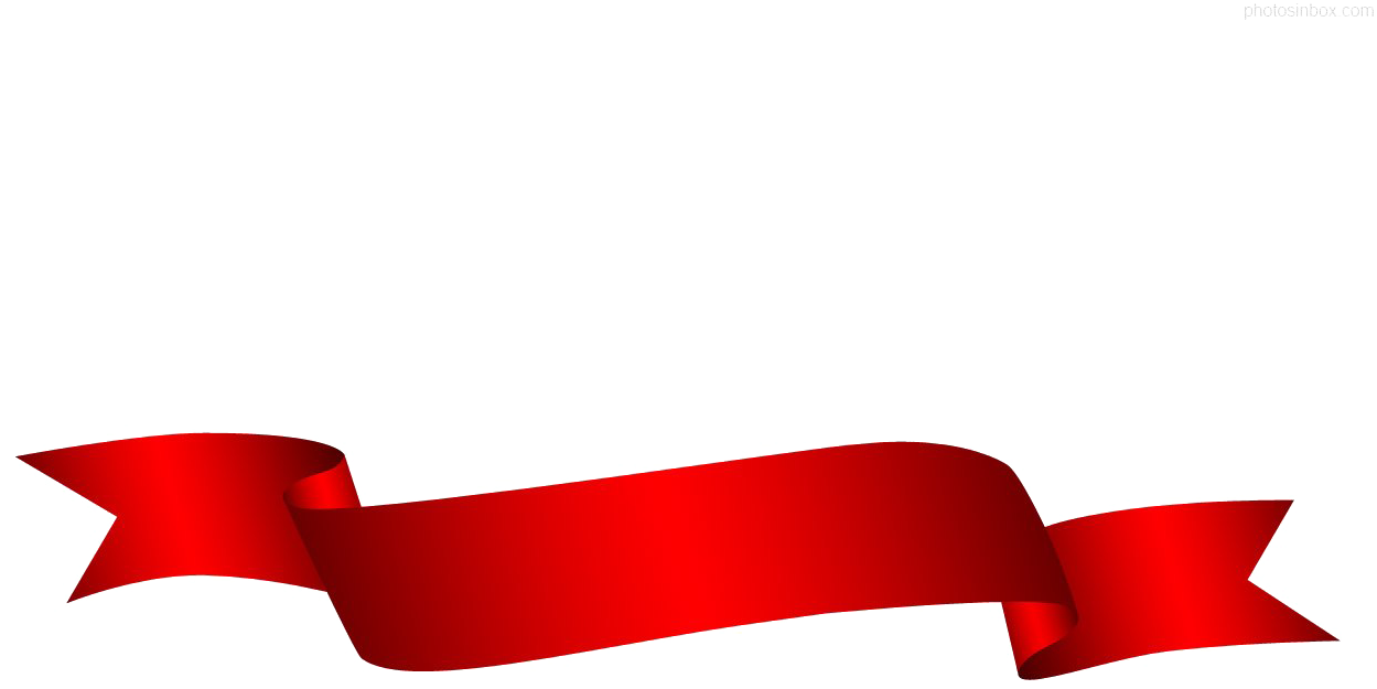 Red Ribbon Png Transparent Picture - Red Christmas Ribbon Banner (1280x1024), Png Download