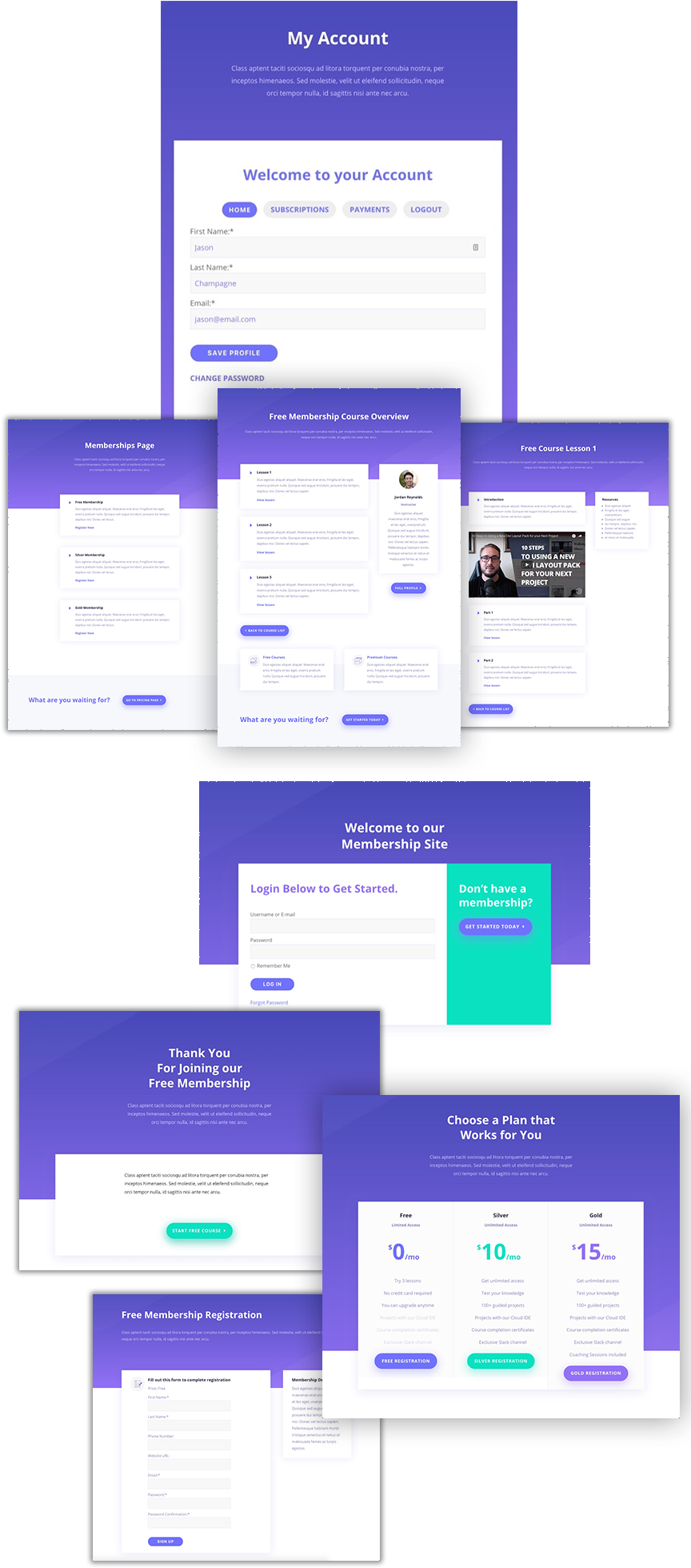 Membership Site - Divi Membership Site (880x2041), Png Download