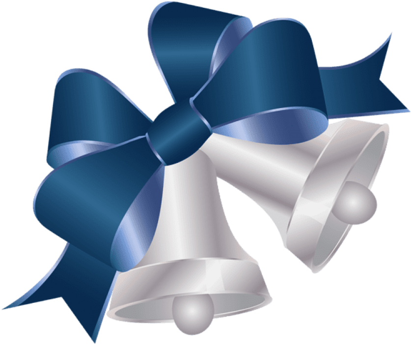 Free Png Christmas Bells Transparent Png - Blue Christmas Ribbon Png (850x716), Png Download