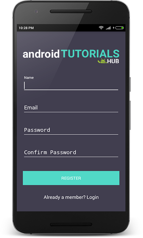 Registration Screen - Smartphone (480x800), Png Download