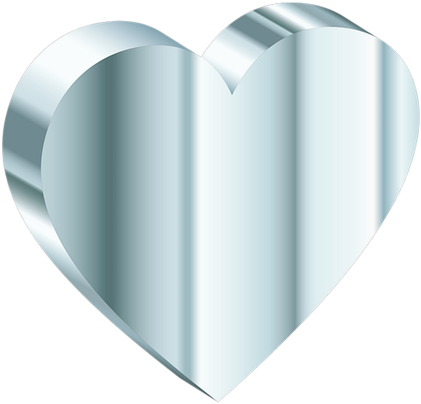 Shapes Sticker - Gold Love Heart Png (1024x982), Png Download