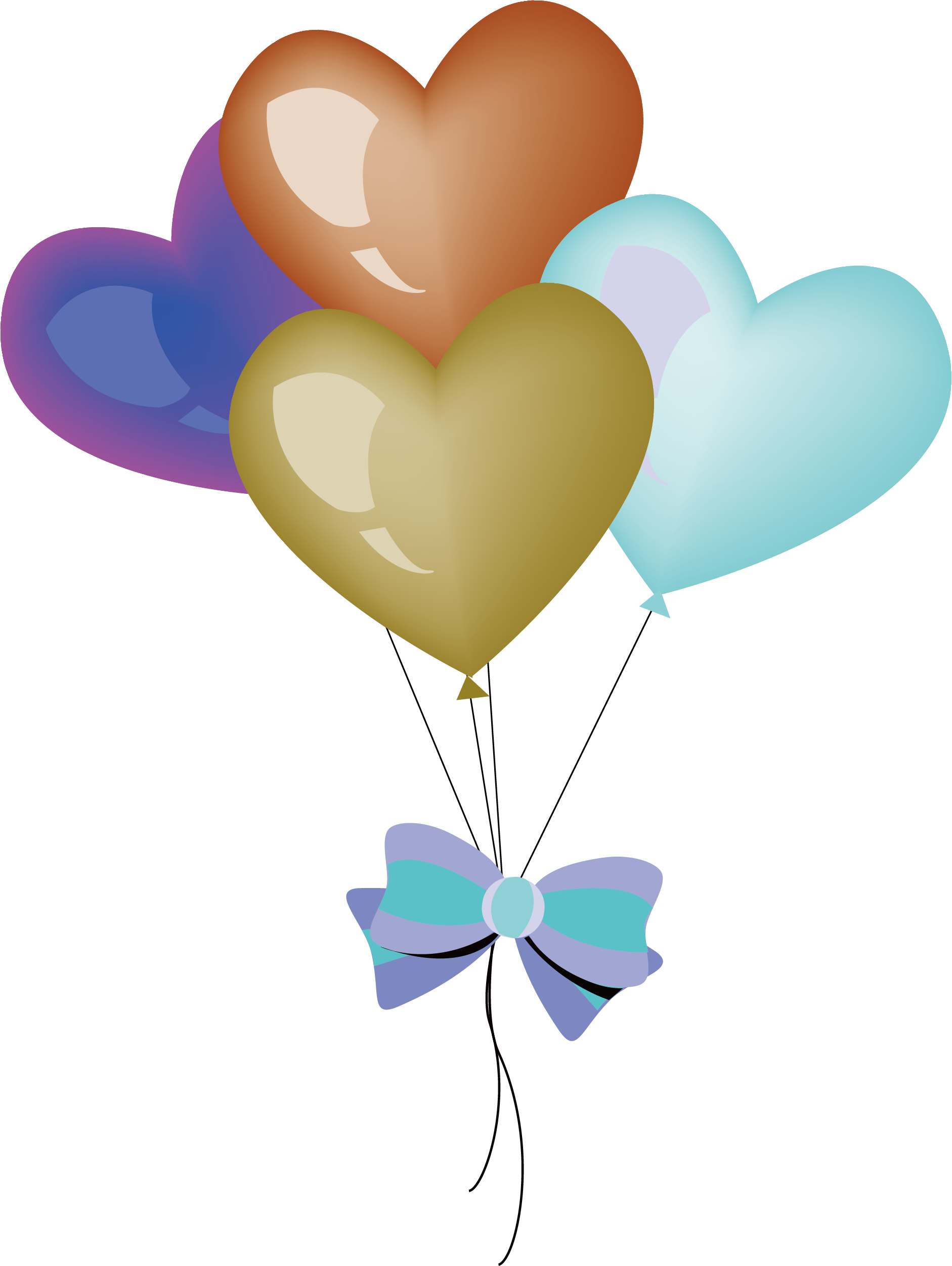 Wedding Invitation Gift Png Vector Element - Party Hats And Balloons (1882x2502), Png Download