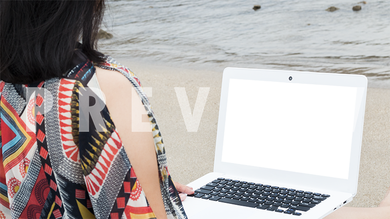 White Windows Laptop Image Mockup Of A Woman Or Female - Netbook (800x450), Png Download