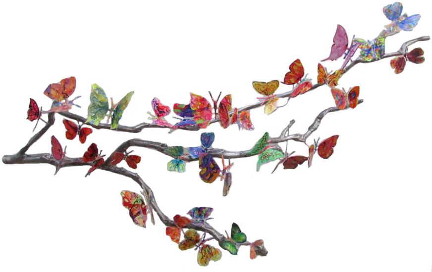 Winged Blossom - Painted Bunting (872x550), Png Download