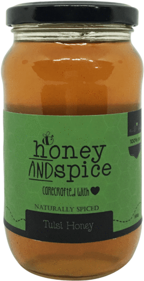 Honey And Spice Naturally Flavoured Tulsi Honey - Ginger (500x667), Png Download