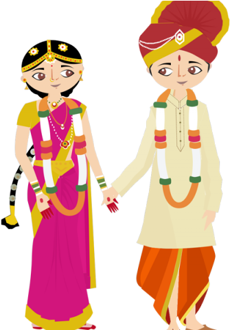 Hindu Clipart Couple - Vector Wedding Hindu Clipart (640x480), Png Download