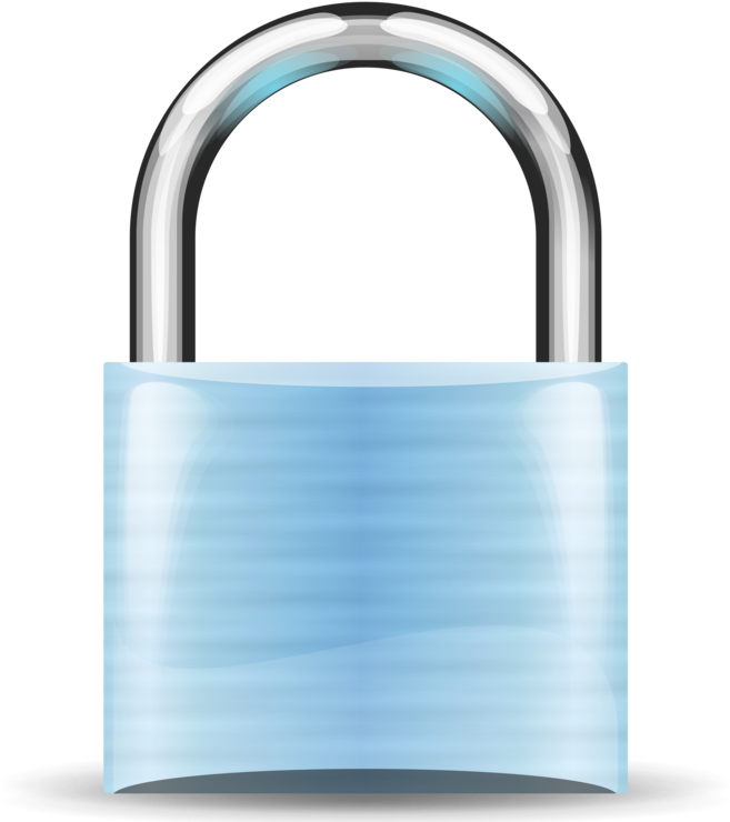 Padlock Key Combination Lock Wikipedia - Blue Padlock (750x750), Png Download