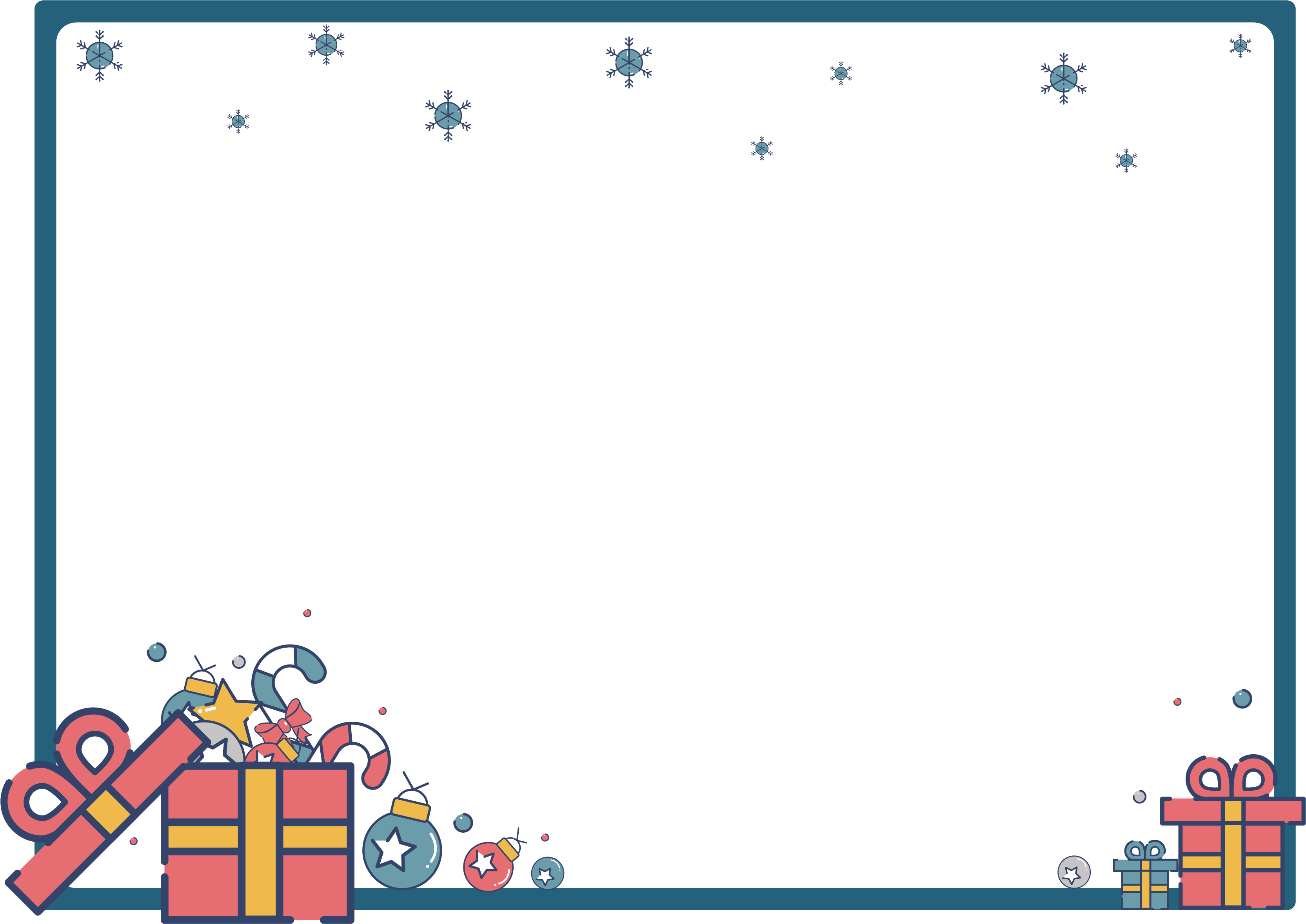 Mbe Style Gift Christmas Border Design Png And Vector - Display Device (4167x4167), Png Download