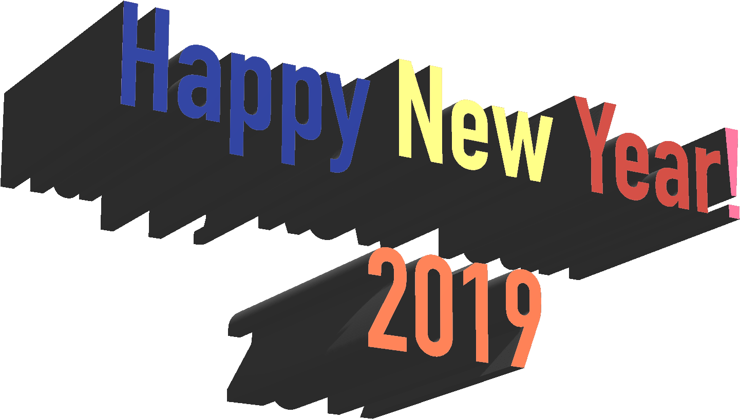 Happynew Year 2019 Dribbble Image 2019 Digital Art - Graphic Design (1500x1125), Png Download
