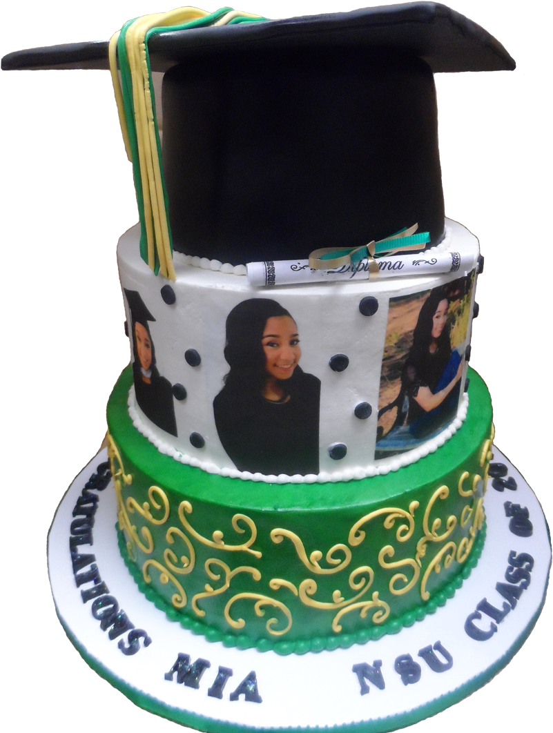 Graduation-301 - Birthday Cake (1000x1179), Png Download