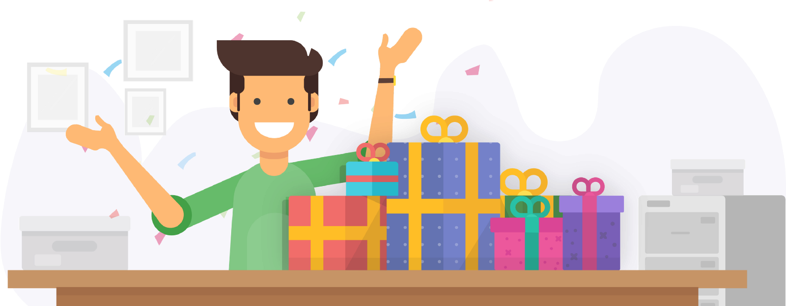 Five Tips For Improving Your Gifting Zeta - Employee Gifting Illustration (1600x601), Png Download